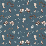Racing Bears Collection-Grand Prize-Quilting Cotton- Blue -21251403-02