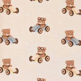 Catalogue Molleton et Flannelle 2026-Ours en peluche de course- Gris - Flanelle de coton - 21251405B-01