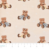 Catalogue Molleton et Flannelle 2026-Ours en peluche de course- Gris - Flanelle de coton - 21251405B-01
