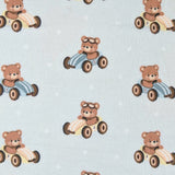 Catalogue Molleton et Flannelle 2026-Oursons de course -Bleu Pâle-Coton Flanel-21251405B-02