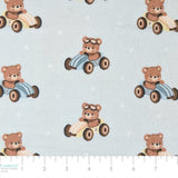 Catalogue Molleton et Flannelle 2026-Oursons de course -Bleu Pâle-Coton Flanel-21251405B-02