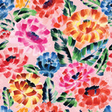 Chromatic Roar Collection-Brush Stroke Floral-Pink-100% Cotton-21260101-01