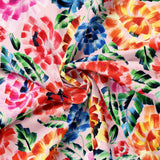Chromatic Roar Collection-Brush Stroke Floral-Pink-100% Cotton-21260101-01