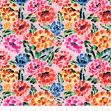 Chromatic Roar Collection-Brush Stroke Floral-Pink-100% Cotton-21260101-01