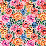 Chromatic Roar Collection-Brush Stroke Floral-Pink-100% Cotton-21260101-01
