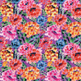 Chromatic Roar Collection-Brush Stroke Floral-Purple-100% Cotton-21260101-03