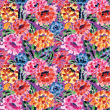 Chromatic Roar Collection-Brush Stroke Floral-Purple-100% Cotton-21260101-03