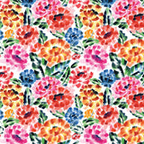 Chromatic Roar Collection-Brush Stroke Floral-White-100% Cotton-21260101-04