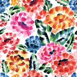Chromatic Roar Collection-Brush Stroke Floral-White-100% Cotton-21260101-04