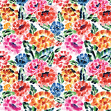 Chromatic Roar Collection-Brush Stroke Floral-White-100% Cotton-21260101-04