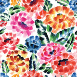 Chromatic Roar Collection-Brush Stroke Floral-White-100% Cotton-21260101-04