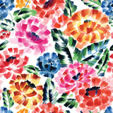 Chromatic Roar Collection-Brush Stroke Floral-White-100% Cotton-21260101-04