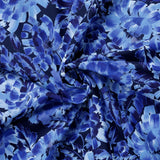 Chromatic Roar Collection-Brush Paint Stroke Floral-Denim-100% Cotton-21260102-02