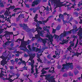 Chromatic Roar Collection-Brush Paint Stroke Floral-Purple-100% Cotton-21260102-03