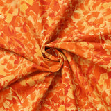 Chromatic Roar Collection-Brush Paint Stroke Floral-Orange-100% Cotton-21260102-04