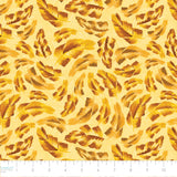 Chromatic Roar Collection-Brush Stroke Leaves-Yellow-100% Cotton-21260103-01