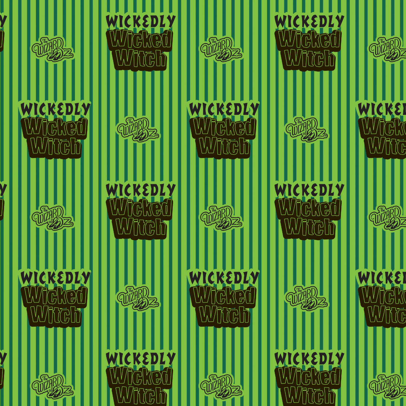 Wizard of Oz - Pink Goes Good With Green Collection-Wicked Witch Stripe-Green-100% Cotton-23180418-01