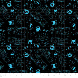 DC Batman Collection III-Gotham City Grid-Black-100% Cotton-23200423-02