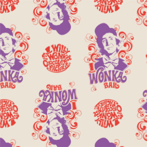 Willi Wonka- - 2 Yard Precut  Cotton- Cream-23230101YC2AMZ2