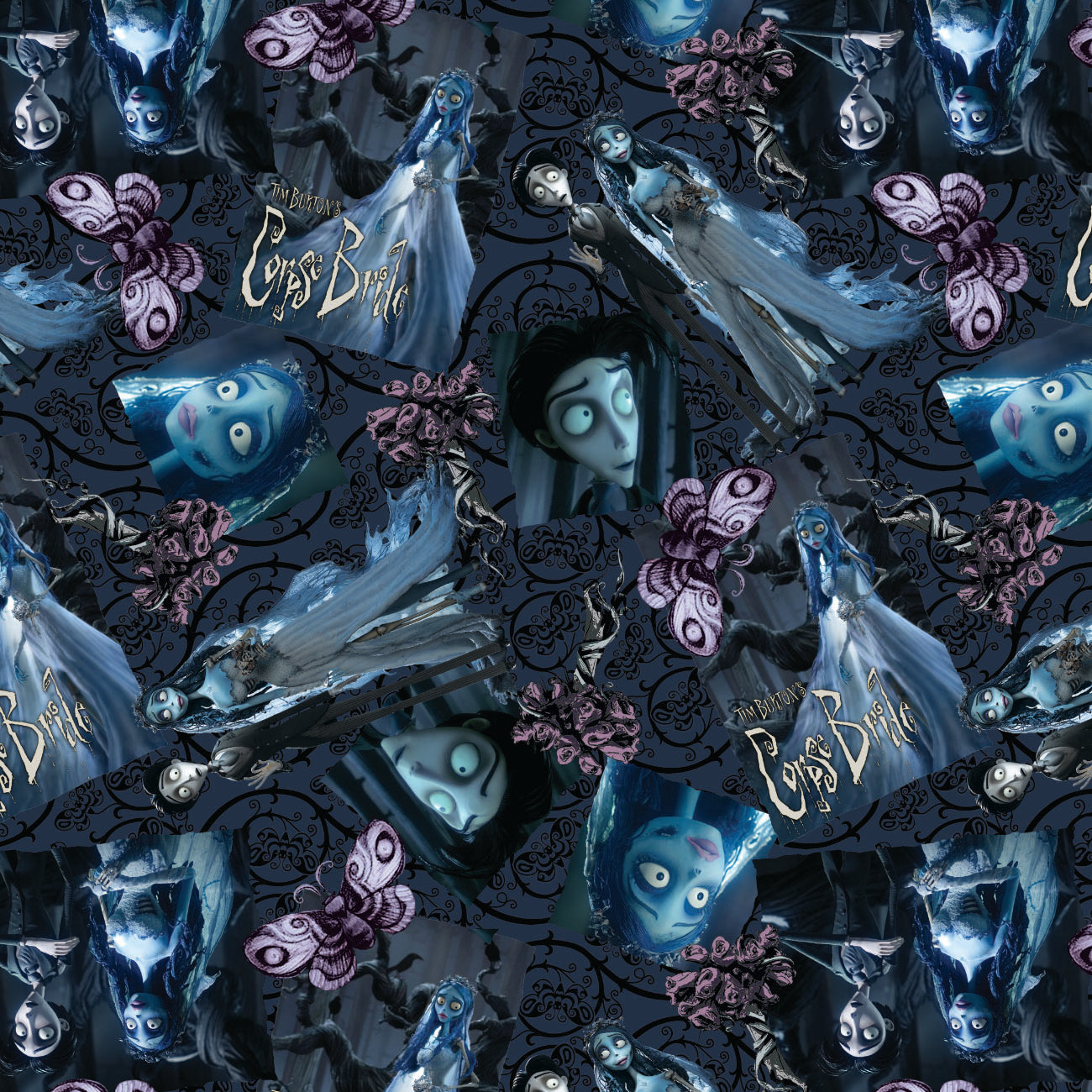 Corpse Bride Collection-Emily and Victor-Multi-100% Cotton-23290105-01