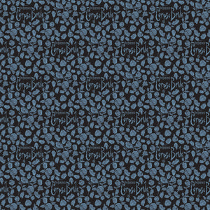 Corpse Bride Collection-Roses & Title-Blue-100% Cotton-23290106-01