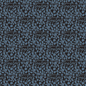 Corpse Bride Collection-Roses & Title-Blue-100% Cotton-23290106-01