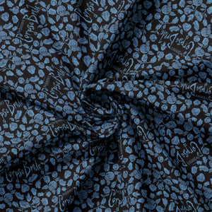 Corpse Bride Collection-Roses & Title-Blue-100% Cotton-23290106-01