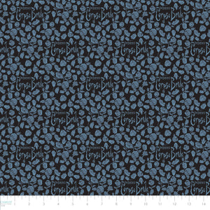 Corpse Bride Collection-Roses & Title-Blue-100% Cotton-23290106-01