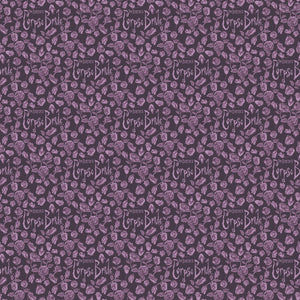 Corpse Bride Collection-Roses & Title-Purple-100% Cotton-23290106-02
