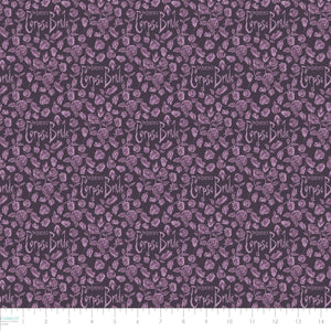 Corpse Bride Collection-Roses & Title-Purple-100% Cotton-23290106-02