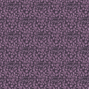 Corpse Bride Collection-Roses & Title-Purple-100% Cotton-23290106-02