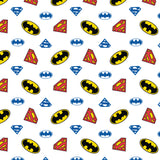 Justice League - Batman & Superman Collection-DC Legendary Logos-Quilting Cotton-White-23421517-01