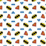 Justice League - Batman & Superman Collection-DC Legendary Logos-Quilting Cotton-White-23421517-01