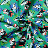 Shark Week Collection-Wave Catcher-Green-100% Cotton-23560102-01