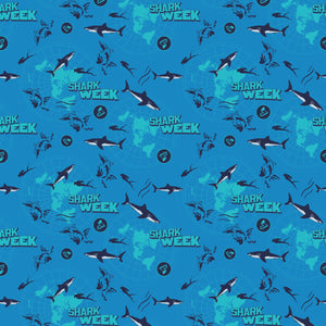 Shark Week Collection-World Ocean Tour-Blue-100% Cotton-23560104-01