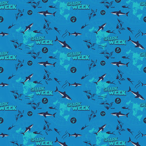 Shark Week Collection-World Ocean Tour-Blue-100% Cotton-23560104-01