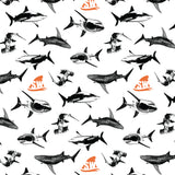 Shark Week Collection-High Contrast Predators-White-100% Cotton-23560106-01