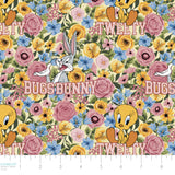Looney Tunes Floral Collection-Grannycore Looney Tunes-Quilting Cotton-Yellow-23600234-01