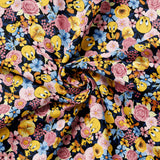 Looney Tunes Floral Collection-Tweety Bouquet-Quilting Cotton-Black -23600240-02