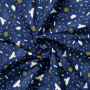 Harry Potter Mystical Winter Wonder Collection-Night Sky-Blue-100% Cotton-23800926-01