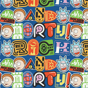 Rick and Morty Collection-R&M Stickers-Navy-100% Cotton-23930108-02