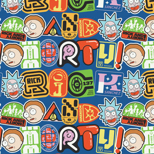 Rick and Morty Collection-R&M Stickers-Navy-100% Cotton-23930108-02