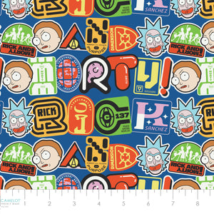 Rick and Morty Collection-R&M Stickers-Navy-100% Cotton-23930108-02