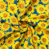 Sunny Days Ahead Collection-Sunflowers-100% Cotton-Navy