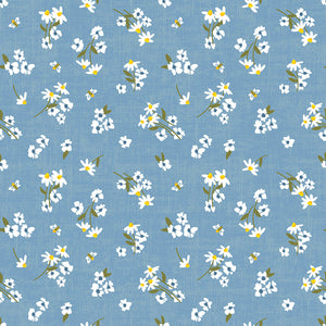 Sunny Days Ahead Collection-Wildflowers-100% Cotton-Blue