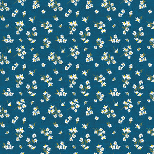 Sunny Days Ahead Collection-Wildflowers-100% Cotton-Navy
