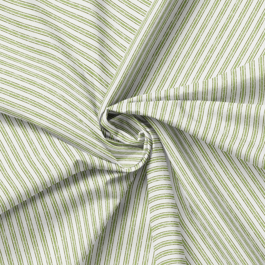Sunny Days Ahead Collection-French Stripes-100% Cotton-Green
