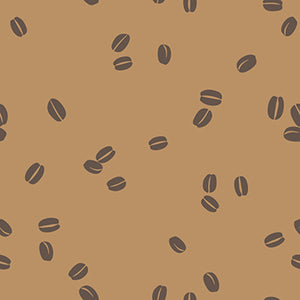 Pumpkin Spice Season Collection-Coffee Bean Scatter-Tan-100% Cotton-27240107-01