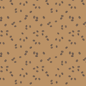 Pumpkin Spice Season Collection-Coffee Bean Scatter-Tan-100% Cotton-27240107-01