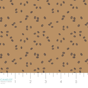 Pumpkin Spice Season Collection-Coffee Bean Scatter-Tan-100% Cotton-27240107-01